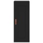 vidaXL Aparador de madera contrachapada negro 34,5x34x180 cm vidaXL Aparador de madera contrachapada negro 34,5x34x180 cm