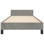 vidaXL Estructura de cama con cabecero terciopelo gris claro 90x200 cm vidaXL Estructura de cama con cabecero terciopelo gris claro 90x200 cm