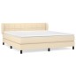 vidaXL Cama box spring con colchón tela color crema 160x200 cm vidaXL Cama box spring con colchón tela color crema 160x200 cm