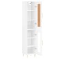 vidaXL Aparador alto madera de ingeniería blanco brillo 34,5x34x180 cm vidaXL Aparador alto madera de ingeniería blanco brillo 34,5x34x180 cm