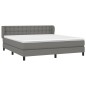 vidaXL Cama box spring con colchón tela gris oscuro 160x200 cm vidaXL Cama box spring con colchón tela gris oscuro 160x200 cm