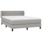 vidaXL Cama box spring con colchón tela gris claro 140x190 cm vidaXL Cama box spring con colchón tela gris claro 140x190 cm