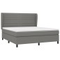 vidaXL Cama box spring con colchón tela gris oscuro 180x200 cm vidaXL Cama box spring con colchón tela gris oscuro 180x200 cm