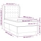 vidaXL Cama box spring con colchón tela marrón oscuro 80x200 cm vidaXL Cama box spring con colchón tela marrón oscuro 80x200 cm