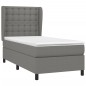 vidaXL Cama box spring con colchón tela gris oscuro 90x200 cm vidaXL Cama box spring con colchón tela gris oscuro 90x200 cm