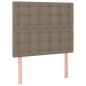 vidaXL Cama box spring con colchón tela gris taupe 90x190 cm