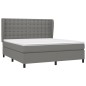 vidaXL Cama box spring con colchón tela gris oscuro 160x200 cm vidaXL Cama box spring con colchón tela gris oscuro 160x200 cm
