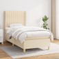 vidaXL Cama box spring con colchón tela color crema 80x200 cm vidaXL Cama box spring con colchón tela color crema 80x200 cm