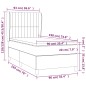 vidaXL Cama box spring con colchón tela gris taupe 90x190 cm vidaXL Cama box spring con colchón tela gris taupe 90x190 cm