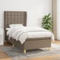 vidaXL Cama box spring con colchón tela gris taupe 80x200 cm vidaXL Cama box spring con colchón tela gris taupe 80x200 cm
