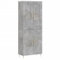 vidaXL Aparador alto madera contrachapada gris hormigón 69,5x34x180 cm vidaXL Aparador alto madera contrachapada gris hormigón 69,5x34x180 cm