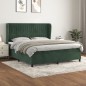vidaXL Cama box spring con colchón terciopelo verde oscuro 180x200 cm vidaXL Cama box spring con colchón terciopelo verde oscuro 180x200 cm
