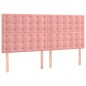 vidaXL Cama box spring con colchón terciopelo rosa 180x200 cm