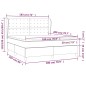 vidaXL Cama box spring con colchón terciopelo rosa 180x200 cm