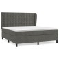 vidaXL Cama box spring con colchón terciopelo gris oscuro 180x200 cm vidaXL Cama box spring con colchón terciopelo gris oscuro 180x200 cm