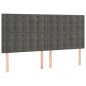 vidaXL Cama box spring con colchón terciopelo gris oscuro 180x200 cm vidaXL Cama box spring con colchón terciopelo gris oscuro 180x200 cm
