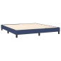 vidaXL Cama box spring con colchón tela azul 160x200 cm vidaXL Cama box spring con colchón tela azul 160x200 cm