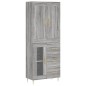 vidaXL Aparador alto madera contrachapada gris sonoma 69,5x34x180 cm vidaXL Aparador alto madera contrachapada gris sonoma 69,5x34x180 cm