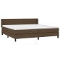 vidaXL Cama box spring con colchón tela marrón oscuro 200x200 cm vidaXL Cama box spring con colchón tela marrón oscuro 200x200 cm