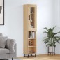 vidaXL Aparador de madera contrachapada roble Sonoma 34,5x34x180 cm vidaXL Aparador de madera contrachapada roble Sonoma 34,5x34x180 cm