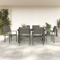 vidaXL Juego de comedor para jardín 7 piezas acero y textilene negro vidaXL Juego de comedor para jardín 7 piezas acero y textilene negro