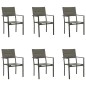 vidaXL Juego de comedor para jardín 7 piezas acero y textilene negro vidaXL Juego de comedor para jardín 7 piezas acero y textilene negro