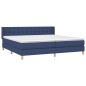 vidaXL Cama box spring con colchón tela azul 160x200 cm vidaXL Cama box spring con colchón tela azul 160x200 cm