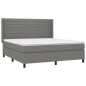 vidaXL Cama box spring con colchón tela gris oscuro 180x200 cm vidaXL Cama box spring con colchón tela gris oscuro 180x200 cm