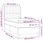 vidaXL Cama box spring con colchón tela marrón oscuro 100x200 cm vidaXL Cama box spring con colchón tela marrón oscuro 100x200 cm