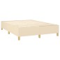 vidaXL Cama box spring con colchón tela color crema 140x190 cm vidaXL Cama box spring con colchón tela color crema 140x190 cm