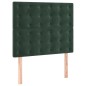 vidaXL Cama box spring con colchón terciopelo verde oscuro 100x200 cm vidaXL Cama box spring con colchón terciopelo verde oscuro 100x200 cm
