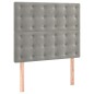 vidaXL Cama box spring con colchón terciopelo gris claro 90x190 cm vidaXL Cama box spring con colchón terciopelo gris claro 90x190 cm