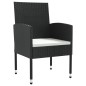 vidaXL Juego de comedor para jardín 3 piezas ratán sintético y acero vidaXL Juego de comedor para jardín 3 piezas ratán sintético y acero