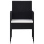 vidaXL Juego de comedor para jardín 3 piezas ratán sintético y acero vidaXL Juego de comedor para jardín 3 piezas ratán sintético y acero