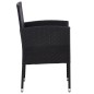 vidaXL Juego de comedor para jardín 3 piezas ratán sintético y acero vidaXL Juego de comedor para jardín 3 piezas ratán sintético y acero