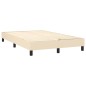 vidaXL Cama box spring con colchón y LED tela crema 120x200 cm vidaXL Cama box spring con colchón y LED tela crema 120x200 cm