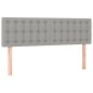 vidaXL Cama box spring colchón y luces LED tela gris claro 140x190 cm vidaXL Cama box spring colchón y luces LED tela gris claro 140x190 cm