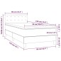 vidaXL Cama box spring con colchón y LED tela azul 90x190 cm vidaXL Cama box spring con colchón y LED tela azul 90x190 cm
