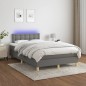 vidaXL Cama box spring con colchón y LED tela gris oscuro 120x200 cm vidaXL Cama box spring con colchón y LED tela gris oscuro 120x200 cm