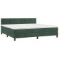 vidaXL Cama box spring colchón y LED terciopelo verde oscuro 200x200cm vidaXL Cama box spring colchón y LED terciopelo verde oscuro 200x200cm