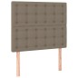 vidaXL Cama box spring colchón y luces LED tela gris taupe 90x200 cm vidaXL Cama box spring colchón y luces LED tela gris taupe 90x200 cm