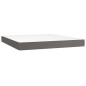 vidaXL Cama box spring colchón y LED cuero sintético gris 180x200 cm vidaXL Cama box spring colchón y LED cuero sintético gris 180x200 cm