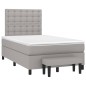 vidaXL Cama box spring con colchón tela gris claro 120x200 cm vidaXL Cama box spring con colchón tela gris claro 120x200 cm