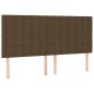 vidaXL Cama box spring con colchón tela marrón oscuro 180x200 cm vidaXL Cama box spring con colchón tela marrón oscuro 180x200 cm