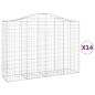 vidaXL Cestas gaviones 14 uds forma de arco hierro 200x50x140/160 cm vidaXL Cestas gaviones 14 uds forma de arco hierro 200x50x140/160 cm