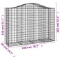 vidaXL Cestas gaviones 14 uds forma de arco hierro 200x50x140/160 cm vidaXL Cestas gaviones 14 uds forma de arco hierro 200x50x140/160 cm