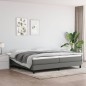 vidaXL Cama box spring con colchón tela gris oscuro 200x200 cm vidaXL Cama box spring con colchón tela gris oscuro 200x200 cm