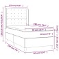 vidaXL Cama box spring colchón y luces LED tela marrón oscuro 90x190cm vidaXL Cama box spring colchón y luces LED tela marrón oscuro 90x190cm