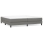 vidaXL Cama box spring con colchón tela gris oscuro 200x200 cm vidaXL Cama box spring con colchón tela gris oscuro 200x200 cm