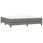 vidaXL Cama box spring con colchón tela gris oscuro 200x200 cm vidaXL Cama box spring con colchón tela gris oscuro 200x200 cm